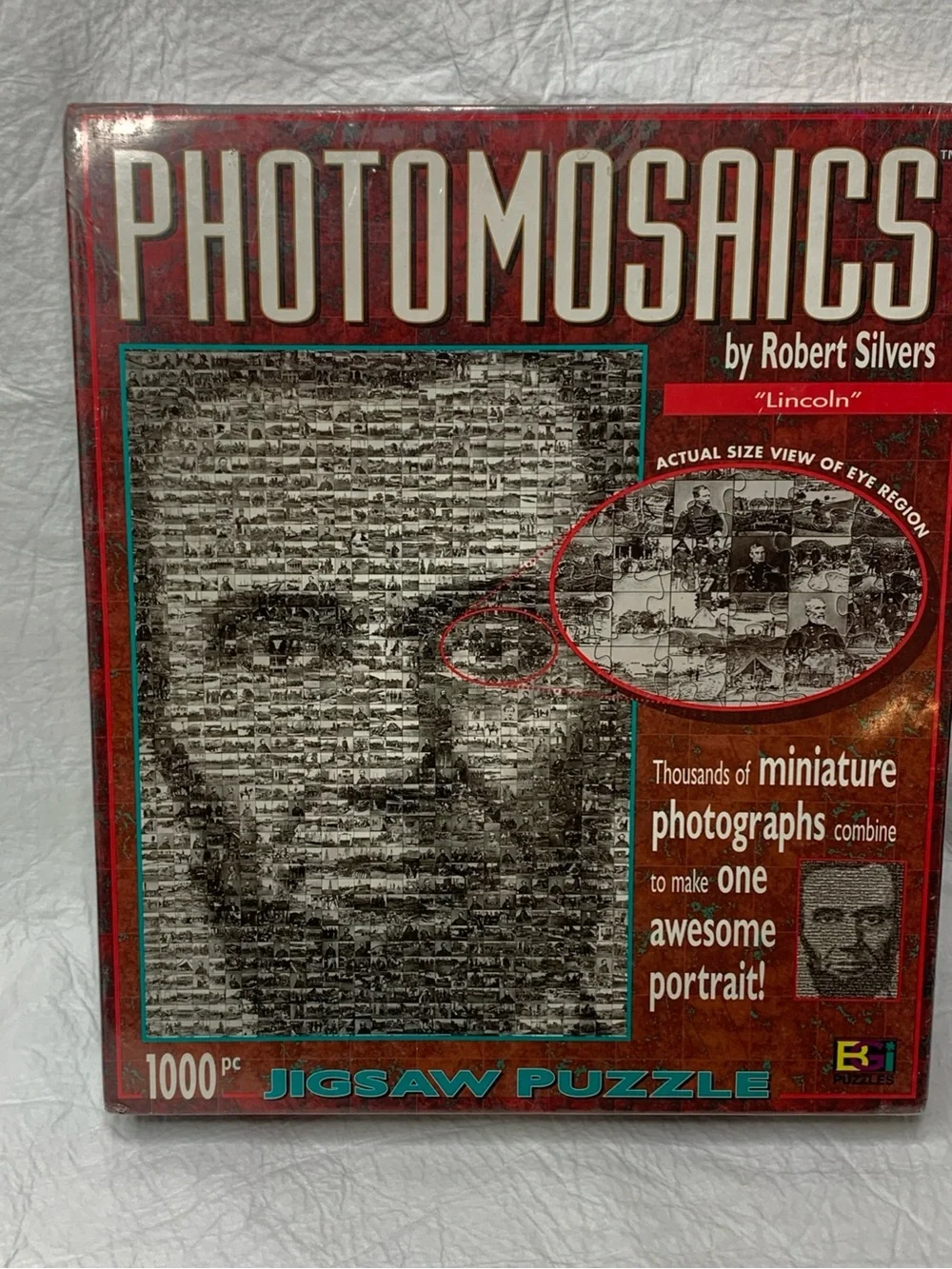 Abraham Lincoln Photomosaics 1000 Piece Jigsaw Puzzle Robert Silvers NEW Sealed!